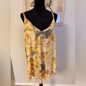 Zenana Outfitters Pale Yellow Tie-Dye Top/Dress Size 3X NWOT
